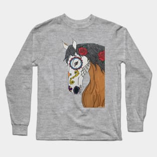 Sugar Skull Horse Long Sleeve T-Shirt